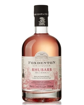 Flaske Foxdenton Rhubarb Gin Likør fra England